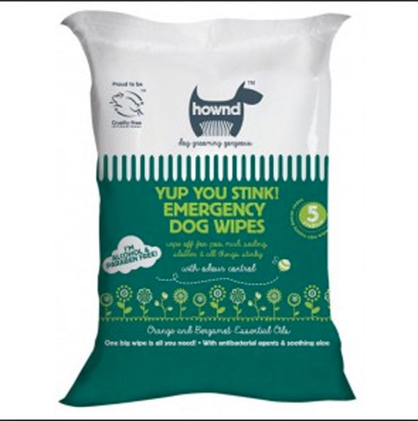 Hownd Yup You Stink Antibacterial Dog Wipes Pack 5