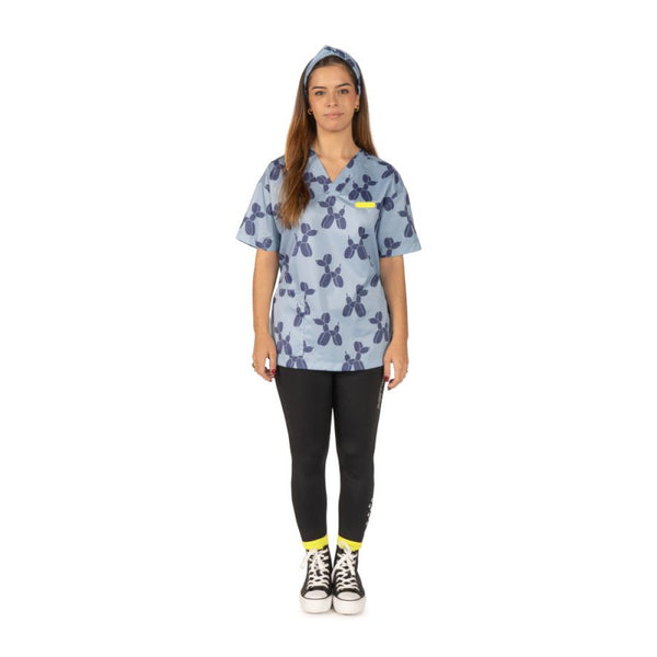 Artero Denver Printed Poodle Blue Smock (COMING SOON)
