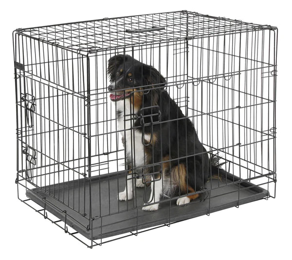DOG CAGE COLLAPSIBLE & MAT L 92cm W 63CM H74CM