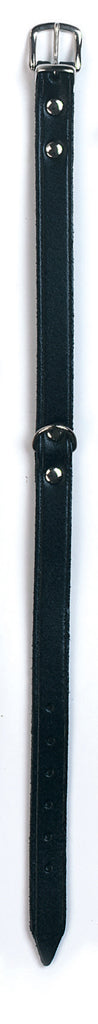 Collar Leather Plain Black Mexica 27 X 10cm