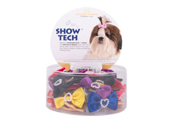 Candy Bows With Diamante Heart pkt 50