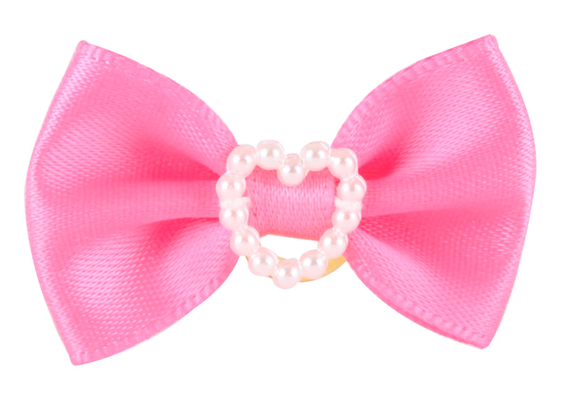 Candy Bows With Diamante Heart pkt 50