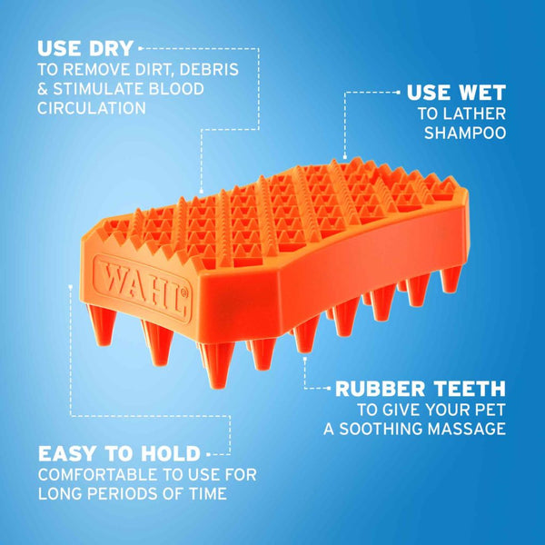 Sheddy Rubber Orange Grooming Brush